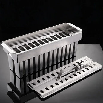 Stainless steel Brazilian Ataforma Slim ice popsicle pop lolly candy mold set with 26 cavities - Kolice