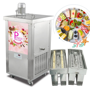 Brazil style Slim Molds Designed Popsicle Ice cream Pops Machine Ice Lollipop Maker with 2 Slim Molds and 1 Aligner 123ML Each Stick - Kolice