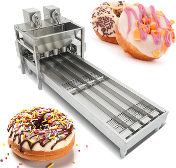 Automatic 4 Rows Donuts Maker Machine/Doughnut Making Machine/Donut Maker- 500-1800 pcs/hour, 12 pcs of Molds, Timer and Temperature Control, Donut Dia. 2"-4.72" - Kolice