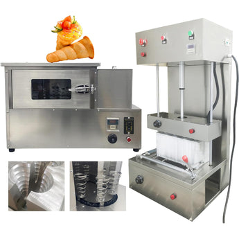 Pizza cone oven forming machine maker with 4 molds Conch Spiral Shape,12 Stainless Steel Cone Bases Rotational - Kolice