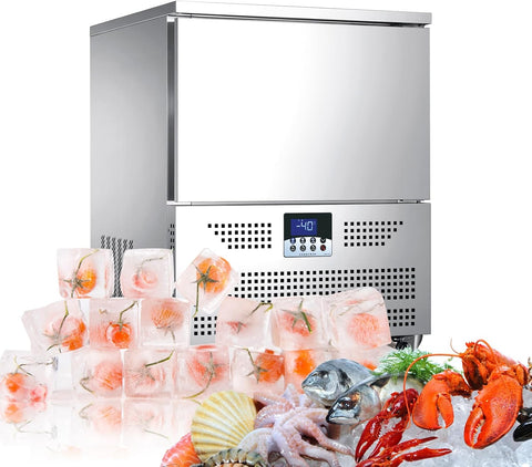 5 Trays Bakery Shock Freezing Blast Chiller, Blast Freezer, Frozen Dough Blast Freezer, Freezer Cabinets for bread, ice cream, dumplings-Lowest Temperature -40°F(-40°C)
