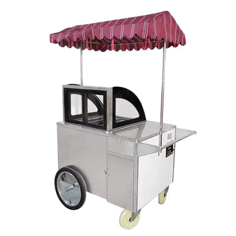 Ice cream vending tricycle cart bicycle/ice pop bike/gelato hand push cart/snack food cart/street food vending cart with refrigerant,canopy - Kolice