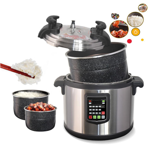 Kolice 21L (22 QT) Pressure Cooker, 3000W 220V, Non-Stick Inner Pot, Commercial Multi Cooker for Hotels & Restaurants