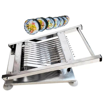 Commercial 12 Segment Sushi Roll Cutter Manual Rice Ball Sushi Roll Cutting Machine Staniless Steel - Kolice