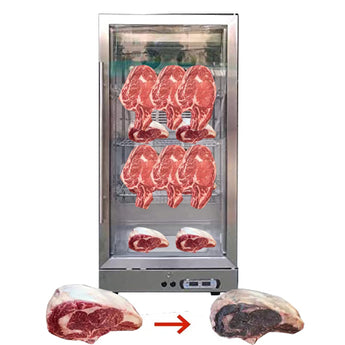 Aging Beef Showcase Freezer, Steak Aging Machine, Beef Display Showcase Freezer-268L,4 Tiers,Temperature: -5℃~ to 10℃ (23℉ to 50℉) - Kolice