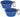 Collapsible Portable Silicone Big Dog Bowls,2 Pack,34 oz/Each Bowl,Silicone Basic Bowl with Plastic Rim and D-Ring,Foldable Travel pet Feeder,Portable Basic Bowl for Dog (Blue) - Kolice