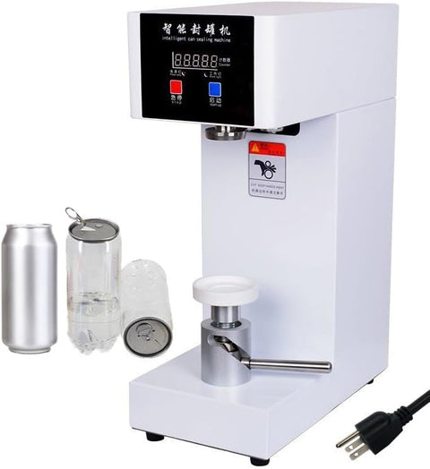 Kolice Automatic Can Sealer, 180W 110V, Seals 500ml/650ml Cans (2.2" Dia, Height 5.7-7.9"), LCD Control, for Bars & Cafes