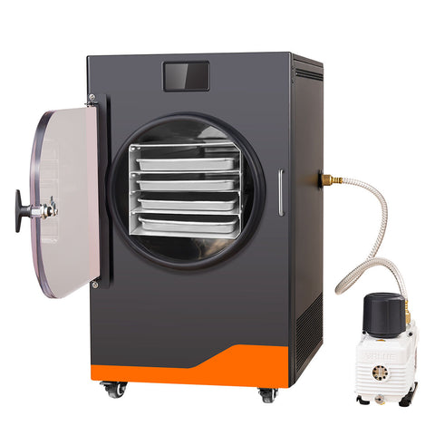 Vacuum Freeze Dryer, 8.8-13.2 LBS/Batch Food Freeze Drying dehydrator Machine with 4-Layer Trays, Vacuum Pump, Adjustable Timer and Temperature Control for Fruits Vegetables Meat
