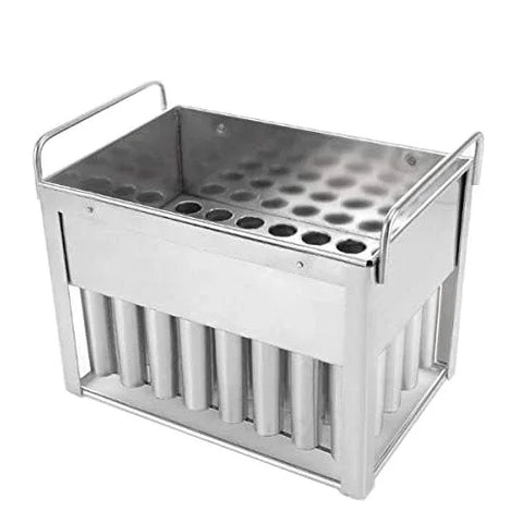Food grade stainless steel Cylindrical shape ice pop popsicle lollipop lolly making mold set tools with 40 cavities