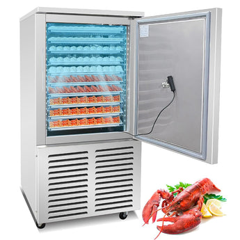 Minus 80°C 10 Trays Shock Freezing Blast Chiller & Freezer, Chest Freezer, Blast Freezer, Freezer Cabinets for Baking-Lowest temperature -112°F, Temperature Food Probe - Kolice