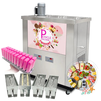 Brazilian Ataforma Slim Design Ice Sticks Popsicle Machine Ice Lolly Lollipop Making Machine 4 Slim Mold Set with 26 pcs Popsicle Stick - Kolice