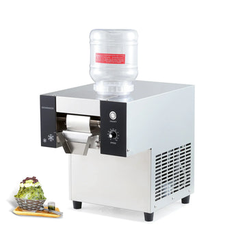 Mini Automatic LJX170F-4 bingsu Snow flake Ice shaving Machine Snow Cone Maker 374lbs/day, Air Cooling - Kolice