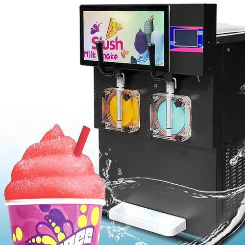 Kolice Comercial Máquina de Margarita Congelada Máquina de Granizados Máquina de Batido Cerveza Congelada Café Helado Té de Burbujas Dispensador de Bebidas Tanques de 2X11L