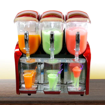 Red Luxury Commercial 3 bowls 12L Tanks Margarita Frozen summer Drink ice Slush Machine Frozen Beverage Making Machine/ice Slush Machine - Kolice