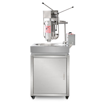 USA Mrchurros Electric 5 Moulds Spanish Churros Making Machine Maker with Deep Round Fryer - Kolice