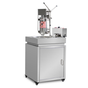 USA Mrchurros Electric 5 Moulds Spanish Churros Making Machine Maker with Deep Round Fryer - Kolice