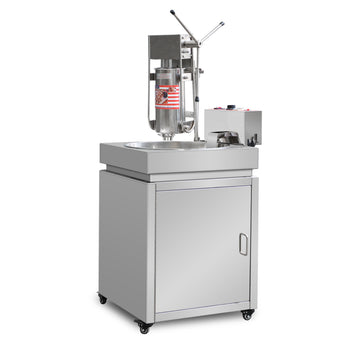 USA Mrchurros Electric 5 Moulds Spanish Churros Making Machine Maker with Deep Round Fryer - Kolice