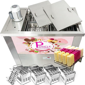 Commercial 4 mold sets ice popsicle stick making machine,ice pop making machine ice lollipop machine - Kolice