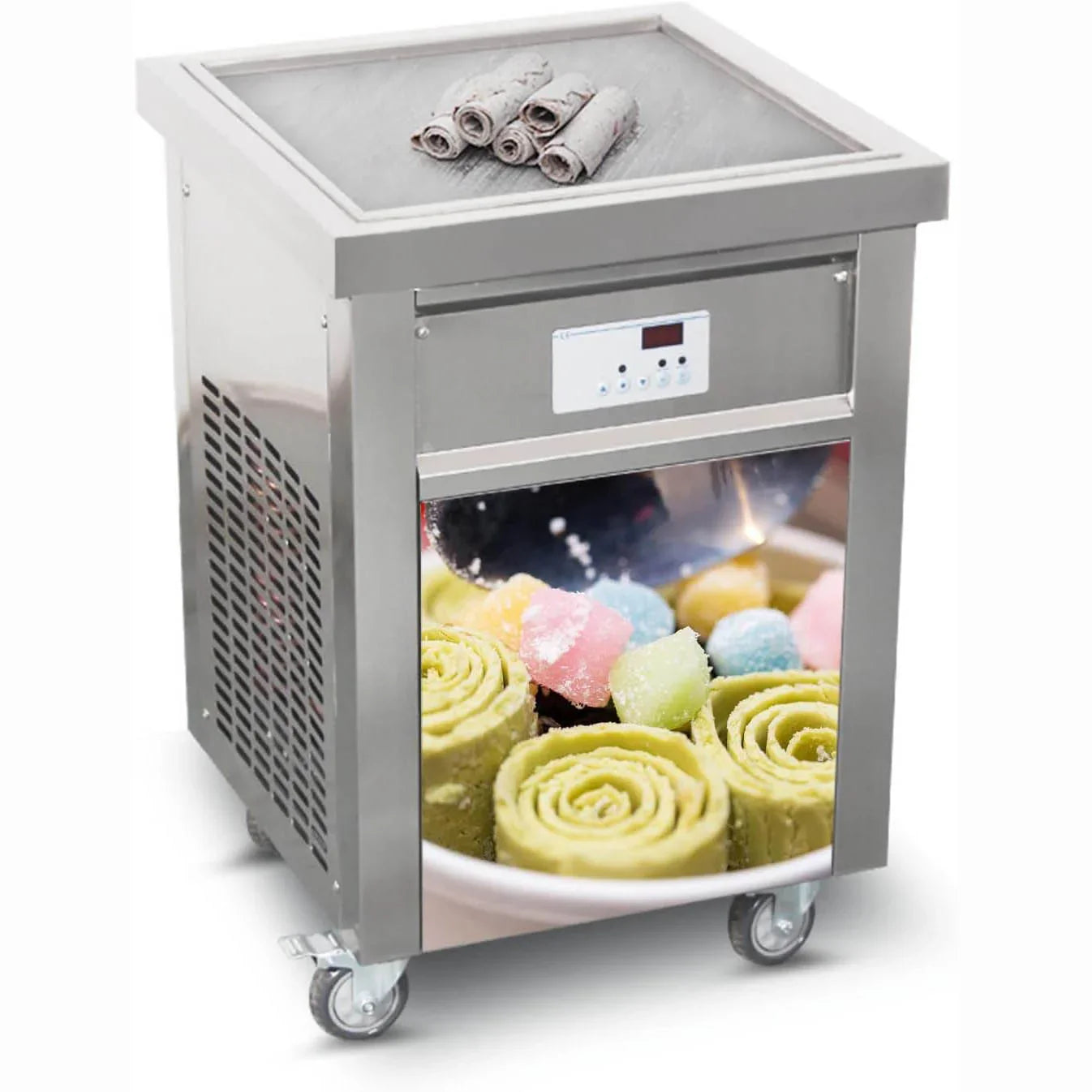 Kolice ETL Commercial ice cream roll machine, 22 (55cm Kolice ETL Commercial ice cream roll machine, 22 (55cm