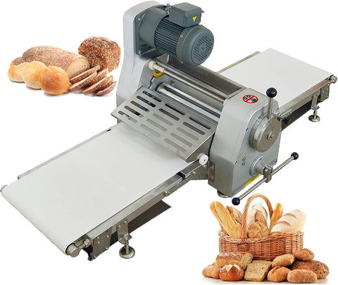 Bakery Dough Sheeter Countertop Pizza Pasta Roller Press Machine Fondant Flattener Pastry Sheeter with Conveyor Belt Professional