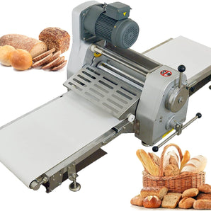 Bakery Dough Sheeter Countertop Pizza Pasta Roller Press Machine Fondant Flattener Pastry Sheeter with Conveyor Belt Professional