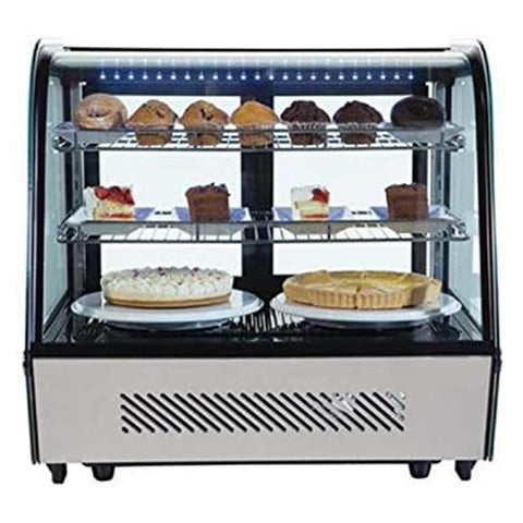 Countertop 3-tiers Cake Display Refrigerator Bakery Cabinet Bakery Display Showcase Cooler Cake Display Fridge with LED Lighting
