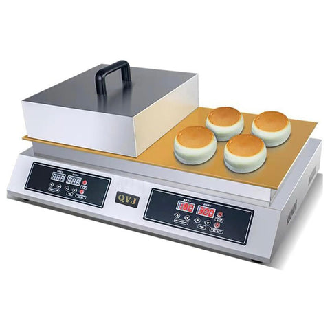 Electric Souffle Making Machine, Dorayaki Baker Pancake Souffle Maker, 60~240℃ Adjustable Temperature with Stainless Steel Cover