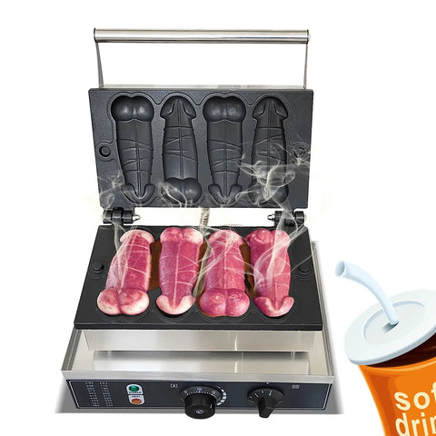 Penis Shape Waffle Maker Waffle Stick Baking Machine Hot Dog Sausage Grill Baker-4 Sticks