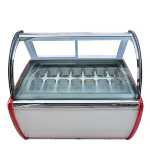 Anti-fog glass function Auto defrost,Air convection design,14 pans Gelato Display Freezer/Ice Cream Showcase Display cooler gelato Freezer