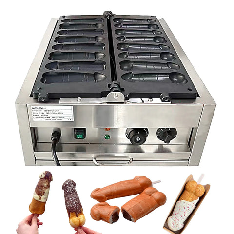 Penis Shape Waffle Maker Strange Shape Waffle Machine Hot Dog Sausage Grill Baker-8 Sticks