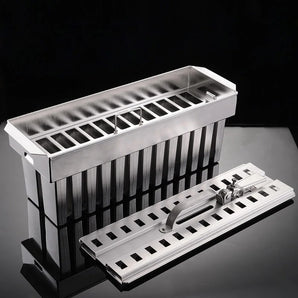 Ensemble de moules à glace en acier inoxydable brésilien Slim Desgin pour la fabrication de glaces, glaces, sucettes glacées, fabrication de sucettes glacées (ensemble de 26 bâtonnets de glace/moules)
