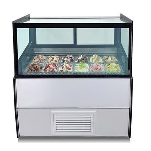 Kolice Showcase Display freezer, Ice Cream Freezer Dipping Cabinet-White Color, Cool Air Convection Design, Auto Defrost