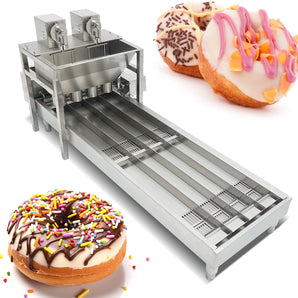 Automatic 4 Rows Donuts Maker Machine/Doughnut Making Machine/Donut Maker- 500-1800 pcs/hour, 12 pcs of Molds, Timer and Temperature Control, Donut Dia. 2"-4.72"