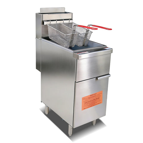 Commercial Floor-Standing Deep Fryer,Stainless Steel Propane Gas Fryer (5 Burner fryer)