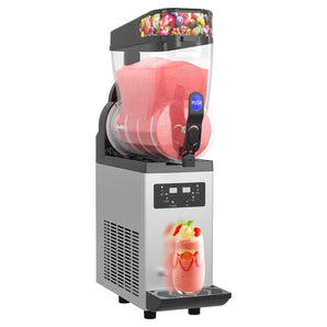 Slushie Machine 500W 15L Tanks Commercial Slushy Maker 304 Stainless Steel Margarita Machine Efficient Cooling Ideal for Bars Cafes Restaurants