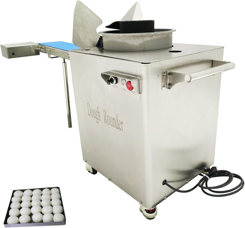 Dough Rounder Machine Pizza Dough Rounder 0.7-10.5oz(20-300g) Dough Ball Roller Maker Electric Dough Ball Forming Machine Dough Rounding for Bread, Steamed Bread, Pastry 1600-3600pcs/h