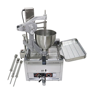 Commercial Gas (LNG or LPG) Heating Donuts Frying Machine Donuts Maker Doughnut Frying Making Machine- 3 Different Molds to Make Ball/Flower/Ring Shaped Donuts, Dia.1.18~3.54 inches