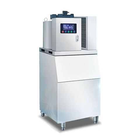 Kolice Flake Ice Machine, 200kg/24Hr Output, 150kg Ice Storage, Air Cooling, 1.2kW, 220V/60Hz, for Fishery