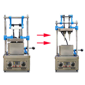 Automatic ice cream crispy pizza Edible Wafer Biscuit Waffle Cone Cup Making Machine,2 molds