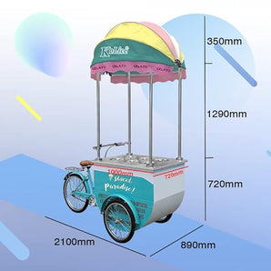 Ice Cream Vending Tricycle cart/Ice Cream Bicycle/ice pop Bike/Snack Food cart/Street Food Vending Tricycle/ice Cream Vending cart