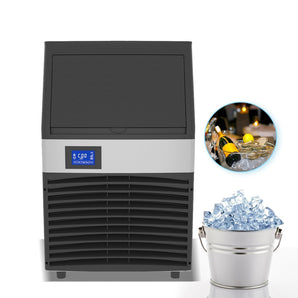 Cube Ice Machine Ice Cube Maker-160 LBS/Day,Auto Cleaning,Air Cooling for Hotel,Bars,Cafes,Restaurant,Ice Cream Store,Dessert Shops