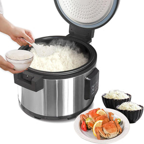 Kolice Commercial Electric Automatic Rice Cooker Rice Warmer with Non-stick Inner Pot, 17QT/90 Cup Cooked Rice,1950W,For Hotel Restaurant Party and Sushi Shop