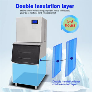 360 LBS/Day Cube Ice Machine Ice Cube Maker Ice Machine-Auto Cleaning,Auto Detection of Ice Full,Ice Jamed and Lack Water