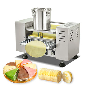 Automatic Crepe Cake Making Machine, Egg Skin Crepe Machine, Thousand Layers Cake Skin Maker (8 inches)