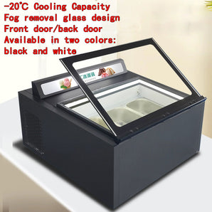 -20℃ desktop 3 pans ice cream gelato display showcase freezer chiller cabinet