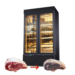 Double Door Dry Ager Kitchen Refrigerator Dry Aging Meat Fridge Beef Dry Age Freezer Machine
