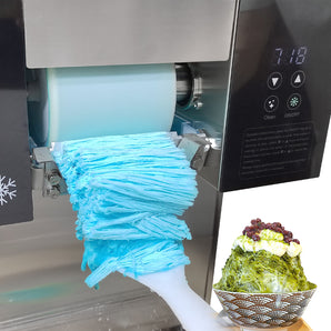 JX128F Snowflake Ice Maker, Ice Shaving bingsu Machine, Ice Crusher Shaver, Snow Cone Maker 440lbs/day, upper Air Cooling, Quality Compressor