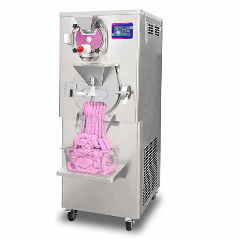 Machine à crème glacée dure Machine à crème glacée Congélateur italien par lots de glace à l'eau avec chauffage pasteurisé Fonction de congélation de refroidissement Sortie 9-11 gal par heure