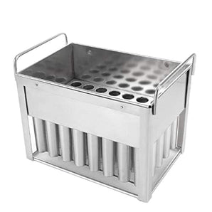 Juego de moldes para hacer polos, paleta de hielo de forma cilíndrica de acero inoxidable de calidad alimentaria, herramientas con 40 caviters