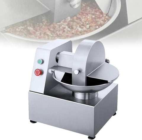 Meat bowl chopping mixing machine, 5.5L Bowl & Buffalo Chopper - Heavy Duty Stainless Steel Food Processor, 176 lbs/hr Production, 370W Professional Mixer for Meat and Vegetables